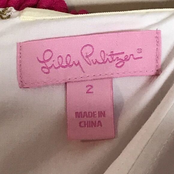 Lilly Pulitzer Sz 2 Strapless Pink Dress - Picture 4 of 6